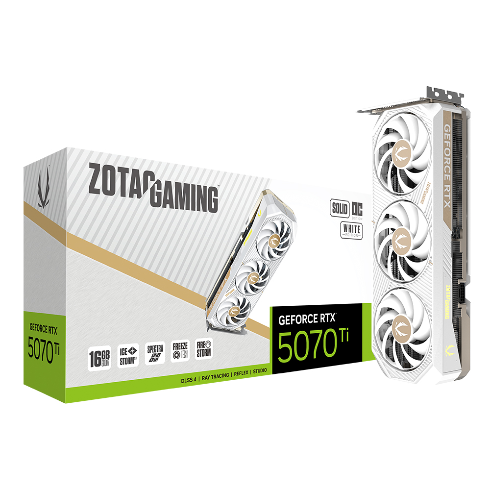 ZOTAC GAMING 지포스 RTX 5070 Ti SOLID CORE OC White D7 16GB이미지입니다. 누르면 해당 게시물로 새창이동합니다.