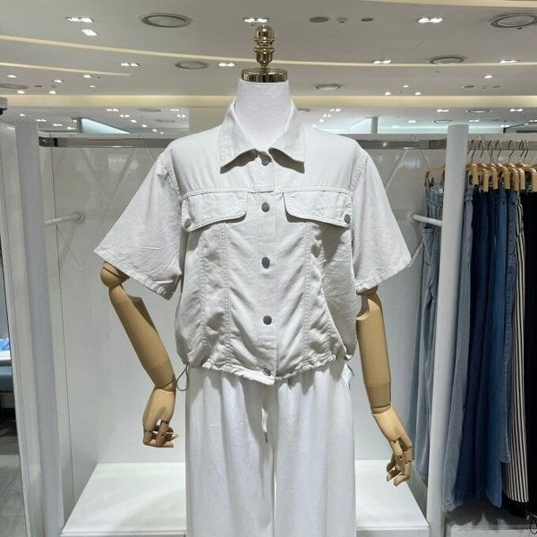  밸리걸 스냅 버튼 카라넥 자켓 627240 1337580