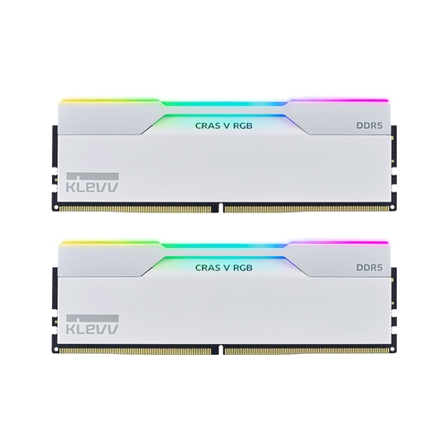 ESSENCORE KLEVV DDR5-6000 CL32 CRAS V RGB WHITE 패키지 서린