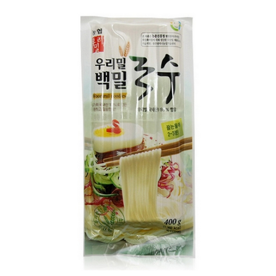 우리밀 백밀국수 400g이미지입니다. 누르면 해당 게시물로 새창이동합니다.
