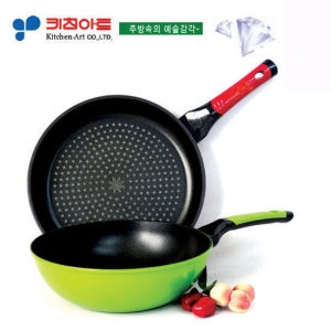 키친아트 스마트 투캡 다이아몬드코팅 프라이팬 2종 E (팬30+궁중28)