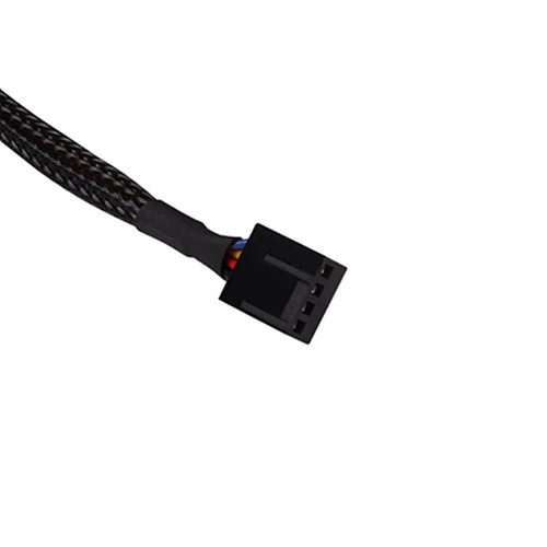 ALPHACOOL Y형 스플리터 4pin to 4x4pin PWM 케이블 (0.6m, 블랙)_이미지