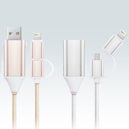 OMT OTG���� 2in1 ����ũ��5�� + ����8�� 2A �������� ��Ƽ ���̺� OCB-2AEXTENSION