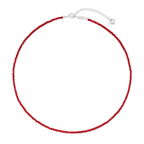 스톤헨지 실버 레드 비즈 목걸이 SC25C01J