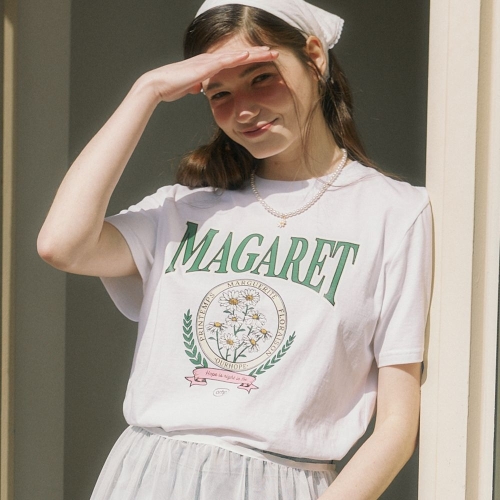 Margaret Artwork T-shirt White H24SM1-TS07-WHI