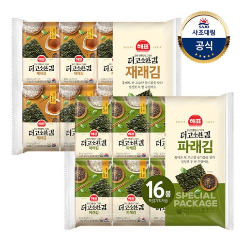 사조 더 고소한 파래김식탁김 16봉 3팩_이미지