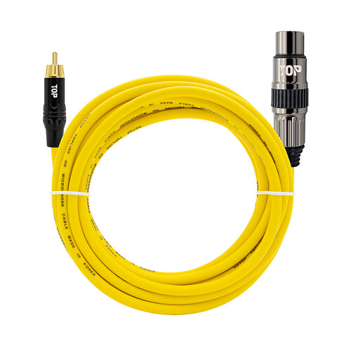 탑라인에이치디 HDTOP RCA to XLR MF 옐로우 케이블 (3m, HT-TP2688)_이미지