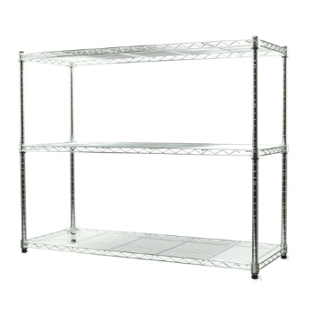 금하산업개발 크롬도금 25파이 산업용 메탈랙선반 하턱 3단 1200