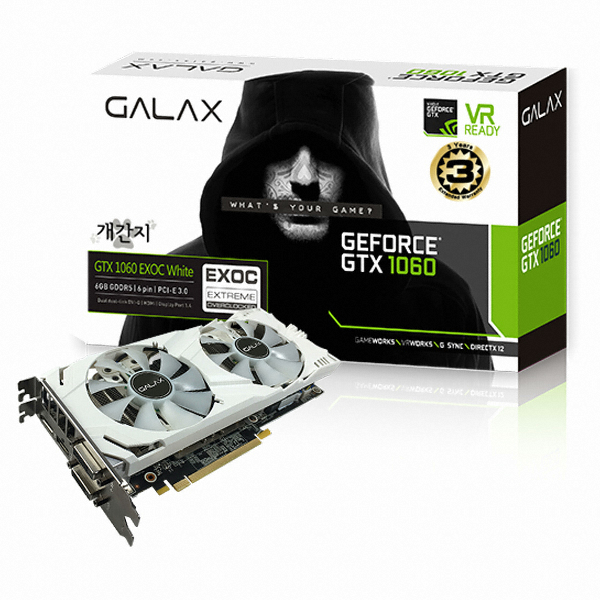 갤럭시 GALAX 지포스 GTX1060 개간지 EXOC D5 6GB