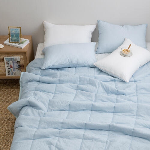 샤이닝홈 네이블 해피니스 스노우리플 누비이불 풀세트 (슈퍼싱글 SS)_이미지