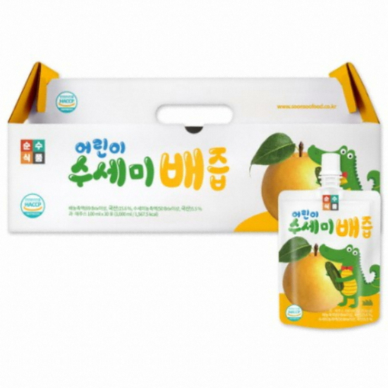 순수식품 어린이 수세미 배즙 100ml 30포 (2개)_이미지