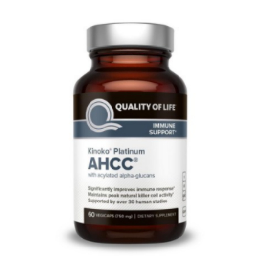 퀄리티오브라이프 키노코 플래티넘 AHCC 750mg 60베지캡슐 (해외) (2개)_이미지