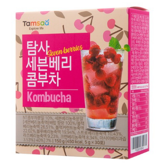 쿠팡 탐사 세븐베리 콤부차 30T (4개)_이미지