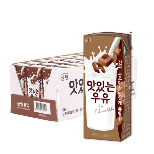 남양유업 맛있는우유 GT 초코 190ml (멸균) (72개)_이미지