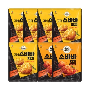 CJ제일제당 고메 소바바치킨 소이허니 순살 375g x 5개 + 양념순살 375g x 1개 (1개)_이미지