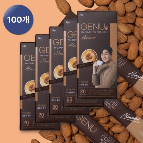 이노바인코리아 제누 스테비아 프로틴 단백질 커피믹스 아몬드 20개입 (5개)_이미지