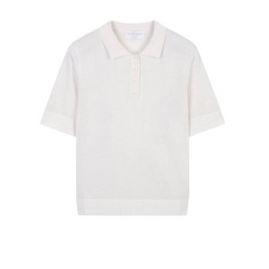 폴햄 여성 워셔블 버튼 반팔 PK스웨터 PHD2ER2933_이미지