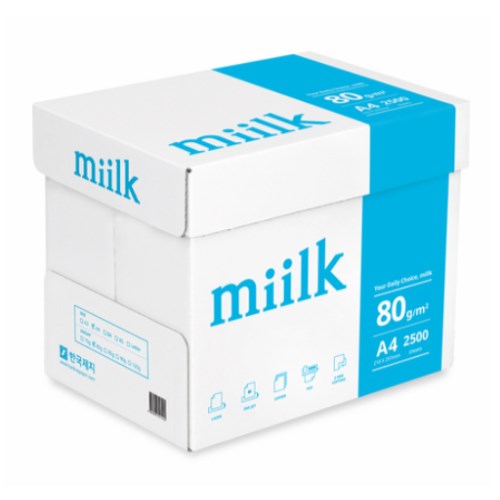 한국제지 밀크 복사용지 A4 80g (7,500매)