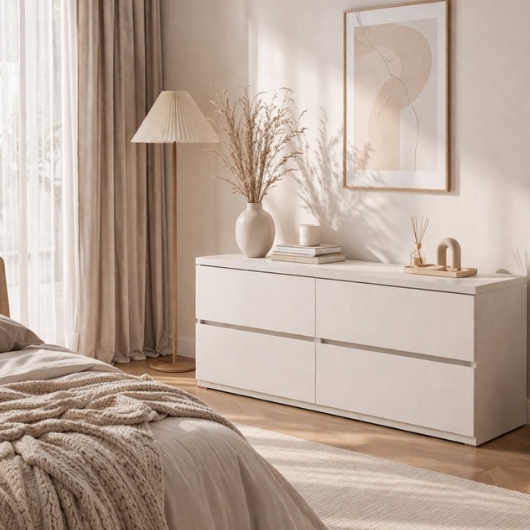 밀랑 플레인 속깊은   2단 와이드  서랍장 1200