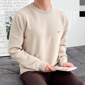 리빌모아 남자 라운드넥 골지 가디건 폴라 목폴라 반폴라 티셔츠 폴라티 맨투맨 오버핏 니트DJ-KN-SKSSY336-그레이