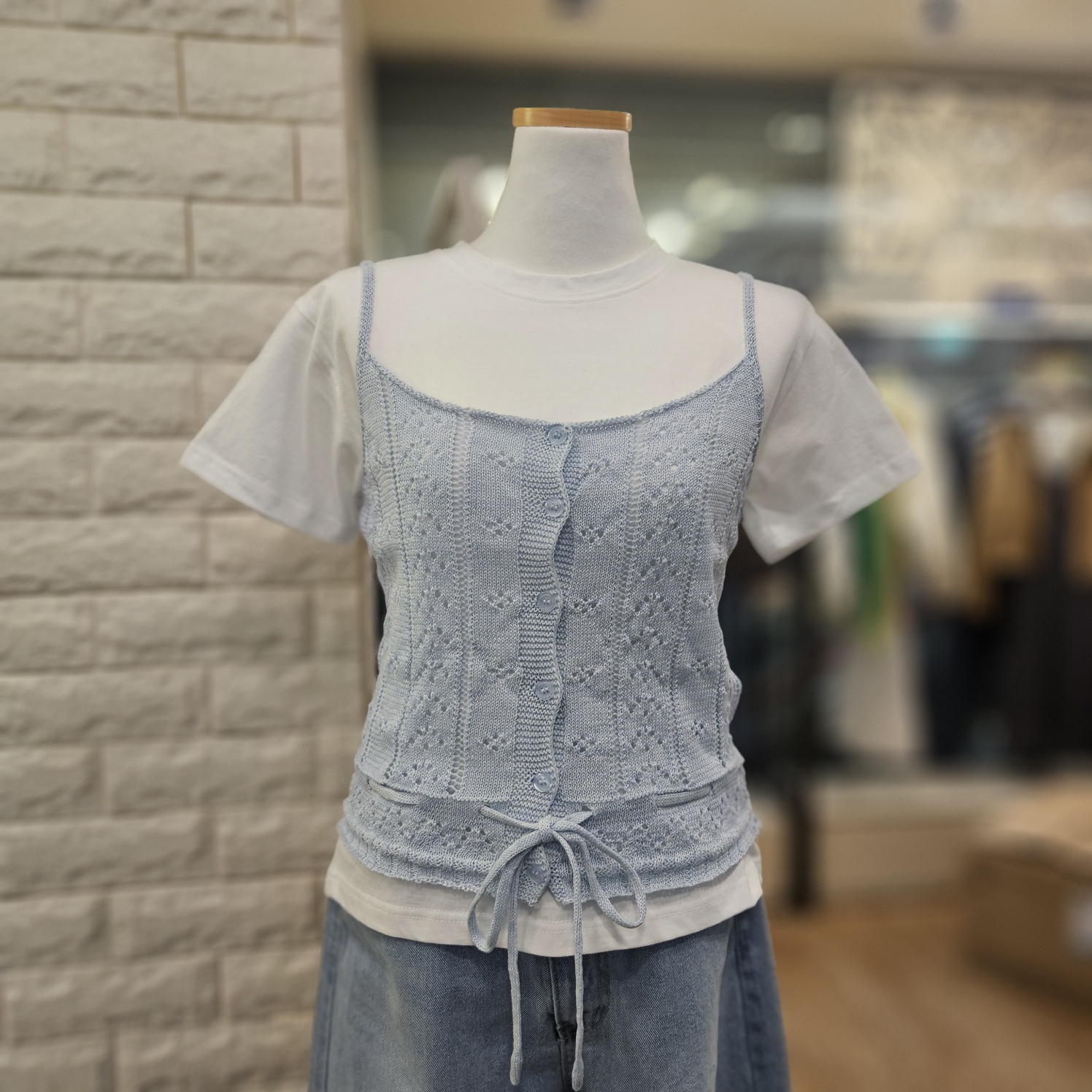 트렌드컬렉션 스트링 펀칭 뷔스티에 TRVK26441