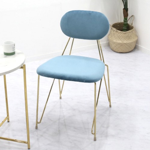 위드퍼니처 린스 골드 프레임 벨벳 의자 (2개)_이미지