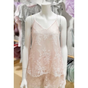  바바라 고급스러운 부드러운레이스 캐미솔세트_ACS4551S