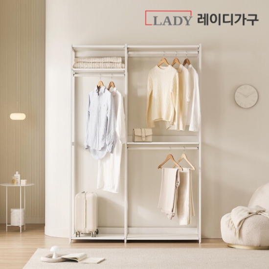 레이디가구 에어랙 철제 드레스룸 행거형 1400_이미지