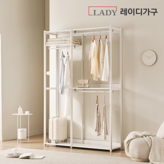 레이디가구 에어랙 철제 드레스룸 행거형 1400_이미지