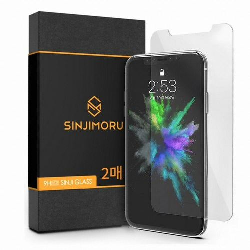 신지모루 아이폰11 프로 맥스 신지글래스 2.5D 강화유리 액정보호필름 (액정 2매)