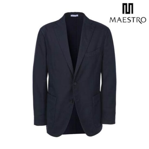 볼리올리 네이비 단색 코튼린넨 자켓 MAJA5A802N2