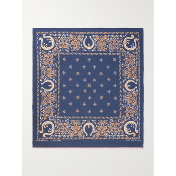캐피탈 Blue Antler Naja Printed Cotton Voile Bandana blue One Size TP56996924