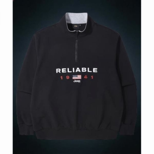 JEEP 360g 1941 하프집업 맨투맨 JR5TSU839BK 326433_이미지