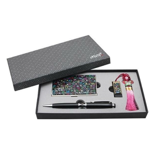 지아이팩토리 아리랑 로트2 자개 볼펜 명함케이스 세트 (8GB)_이미지