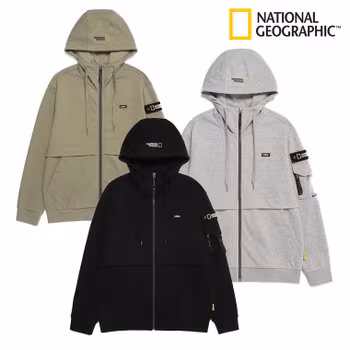 내셔널지오그래픽 슐리언 소매포켓 트레이닝 후드 집업 N233UFT020_이미지