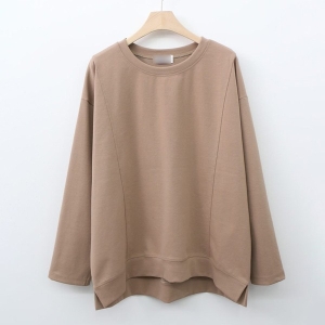 아이우먼 라운드넥절개긴팔티 BQK326M309 빅사이즈