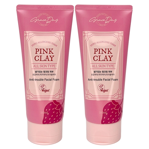 그레이스데이 핑크 클레이 안티 트러블 페이셜 폼 180ml (1개)_이미지