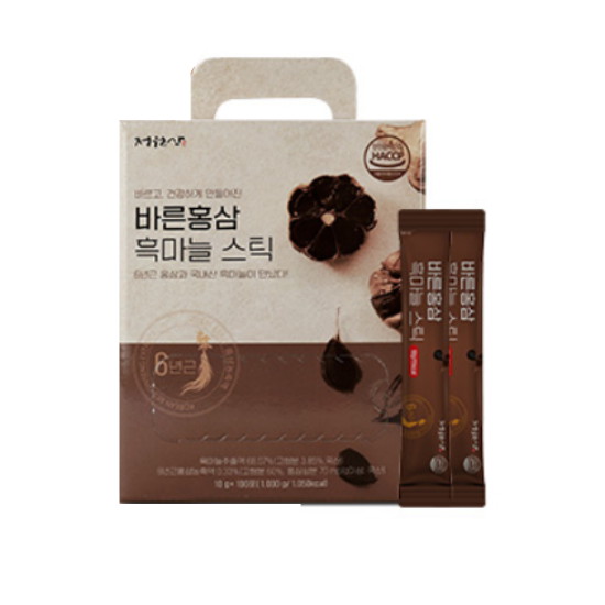 정원삼 바른홍삼 흑마늘스틱 10g 100포 (1개)_이미지
