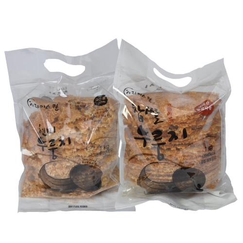 현미누룽지1kg+찹쌀누룽지1kg 묶음