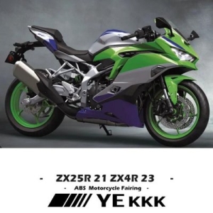 가와사키 호환 닌자 ZX4RR ZX4R ZX25R 2021-24 ABS 사출 쉘 페어링 복제 차체 카울링 풀 키트 없음 5 K042..