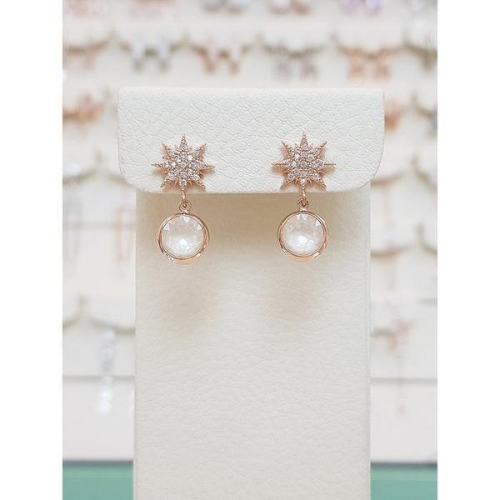 세이브존01 40대여자생일선물 브릴리언트 큐빅 드롭 귀걸이 LE808 S16167064