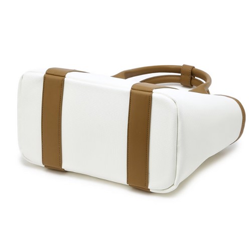 헤지스골프 컬러배색 가죽 토트백 HWBA5E103IV_이미지