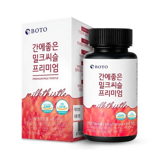 보뚜슈퍼푸드 보뚜 간에좋은 밀크씨슬 프리미엄 150정 (1개)