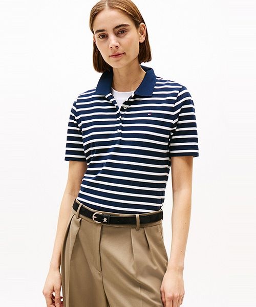 타미힐피거 TOMMY HILFIGER 레귤러 피케 폴로 티셔츠 T22G1TPI050WT10X4 162058_이미지