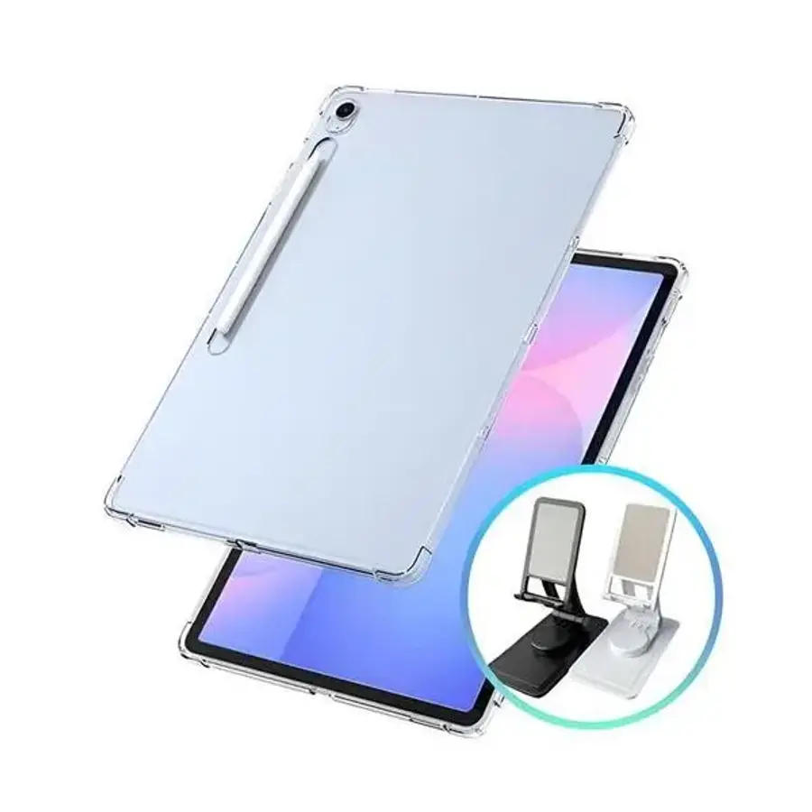 셀러허브 갤럭시탭A 8.0 2019 에어백 투명 케이스+360도 회전 거치대 S38306095