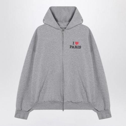 SS25 Grey zip up sweatshirt I Love Paris 803264TSVI5/Q BALEN-1300