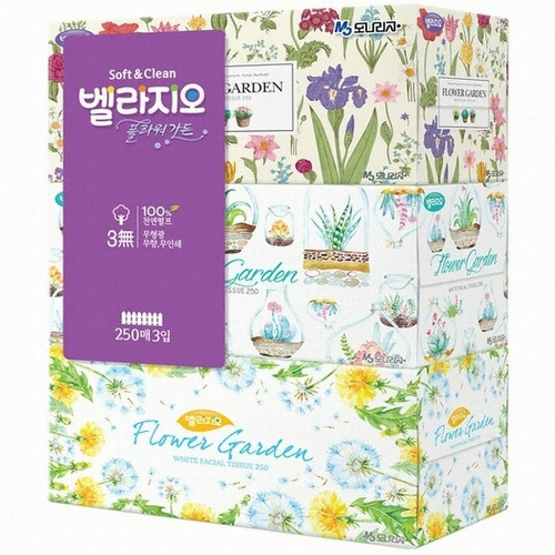 모나리자 미용티슈 250매 (3입) (6팩(18입))_이미지