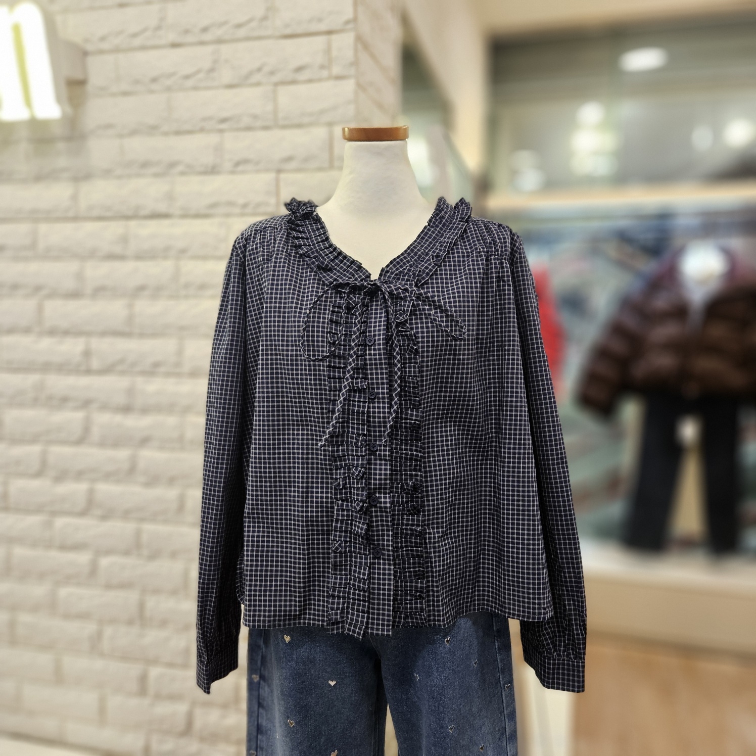 트렌드컬렉션 체크 프릴 BL TRBL26340