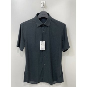 트루젠 남성 논 아이론 다림질이 필요 없는 기능성 블랙 여름 반팔 셔츠 정장 와이셔츠 1792699 블랙 100