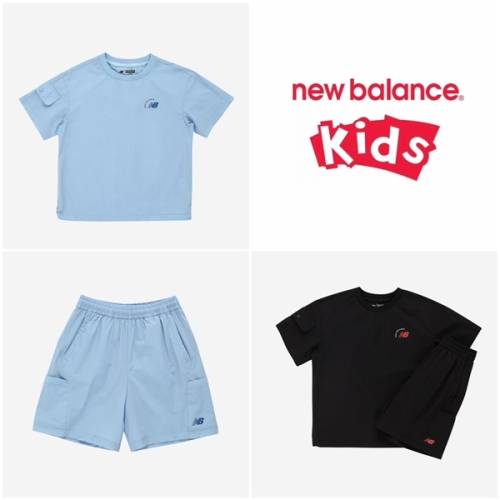 뉴발란스 뉴발란스키즈 일러스트 우븐 피스테 셋업 (NK9YG2502U)